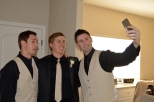 Jared and his groomsmen take a selfie before the wedding.