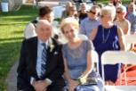 The Joerger grandparents sat front row to enjoy the wedding.